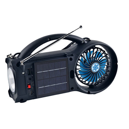 Supersonic Solar Power Bluetooth Speaker with FM Radio / LED Torch Light / Fan-4