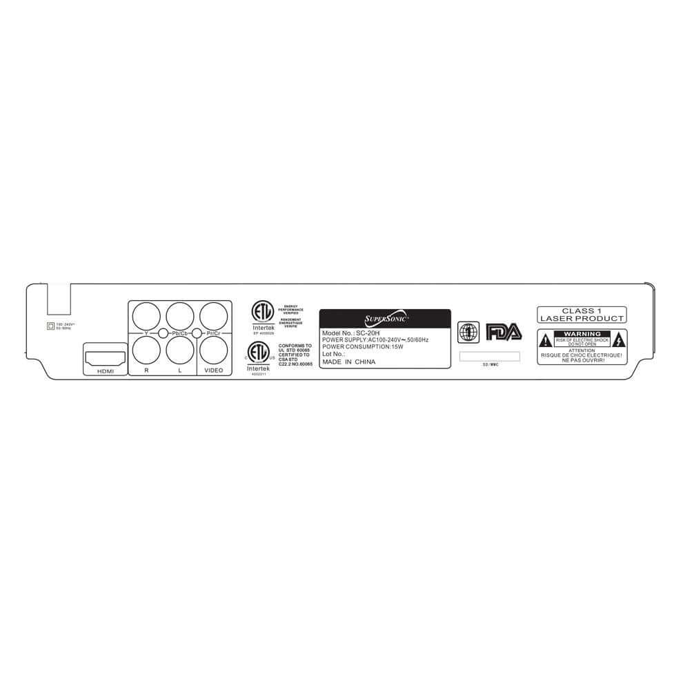 Supersonic 2.0 Channel DVD Player with HDMI Output-1