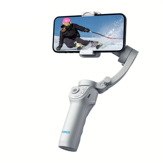 NNETM 3-Axis Selfie Stick Stabilizer with LED & Face Tracking-0