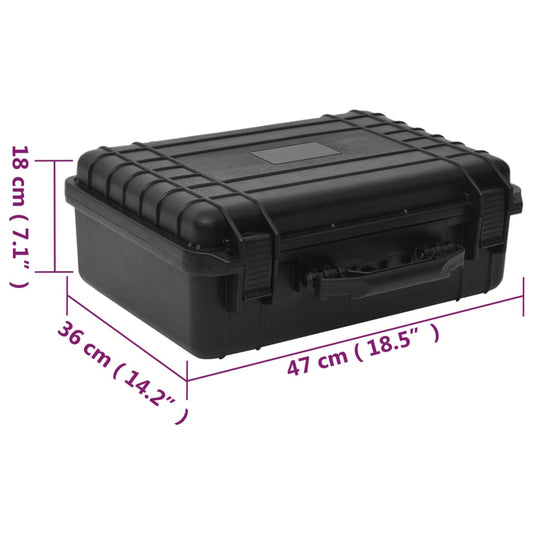 vidaXL Equipment Case Protective Hard Carry Case Portable Camera Case Black-0