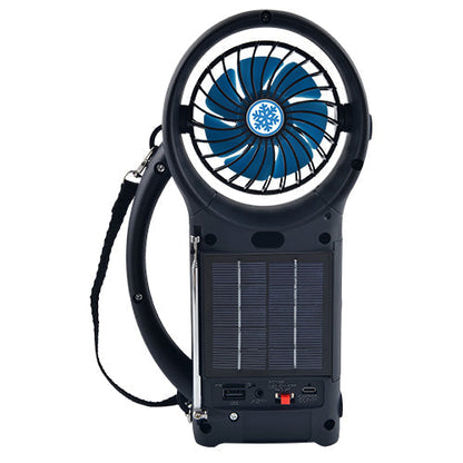 Supersonic Solar Power Bluetooth Speaker with FM Radio / LED Torch Light / Fan-2