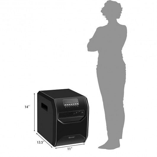 12 H Timer LED Remote Control Portable Electric Space Heater-2