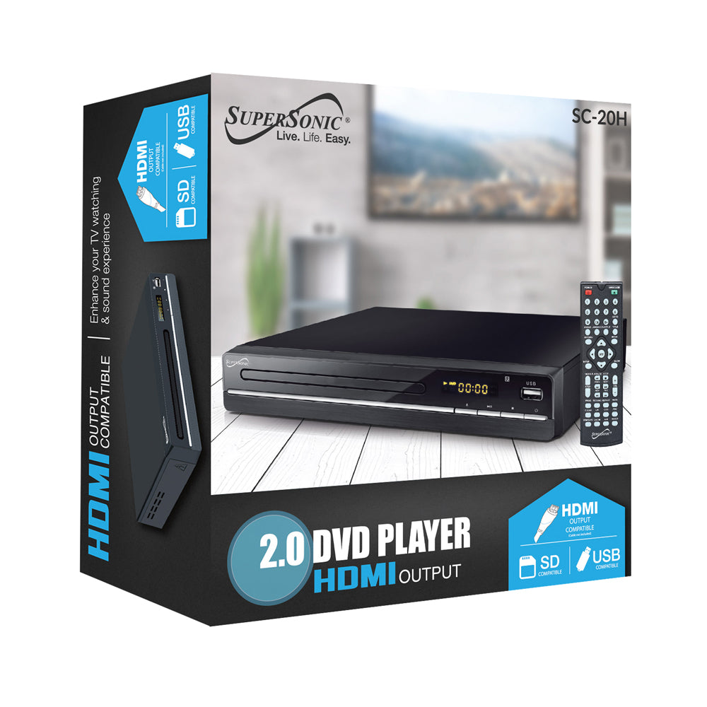 Supersonic 2.0 Channel DVD Player with HDMI Output-2
